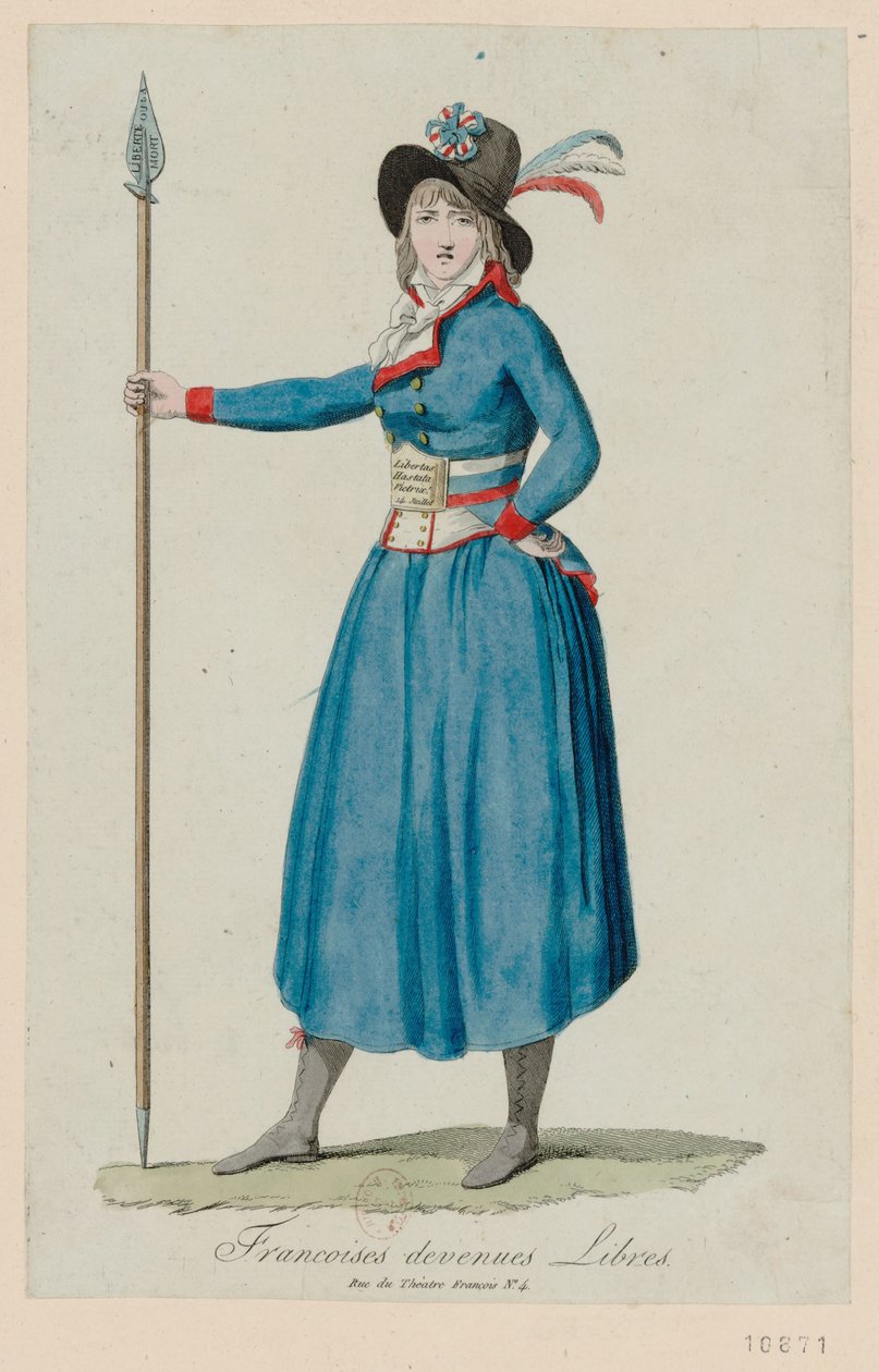 Francoises devenues libres.妇女在凡尔赛的游行，1789年10月5日，1789年。 作者 不明