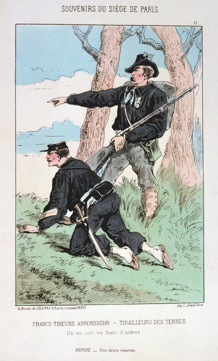 Francs Tireurs Arronssohn-巴黎围城，Tirailleurs des Ternes，1870-1871年 作者 不明