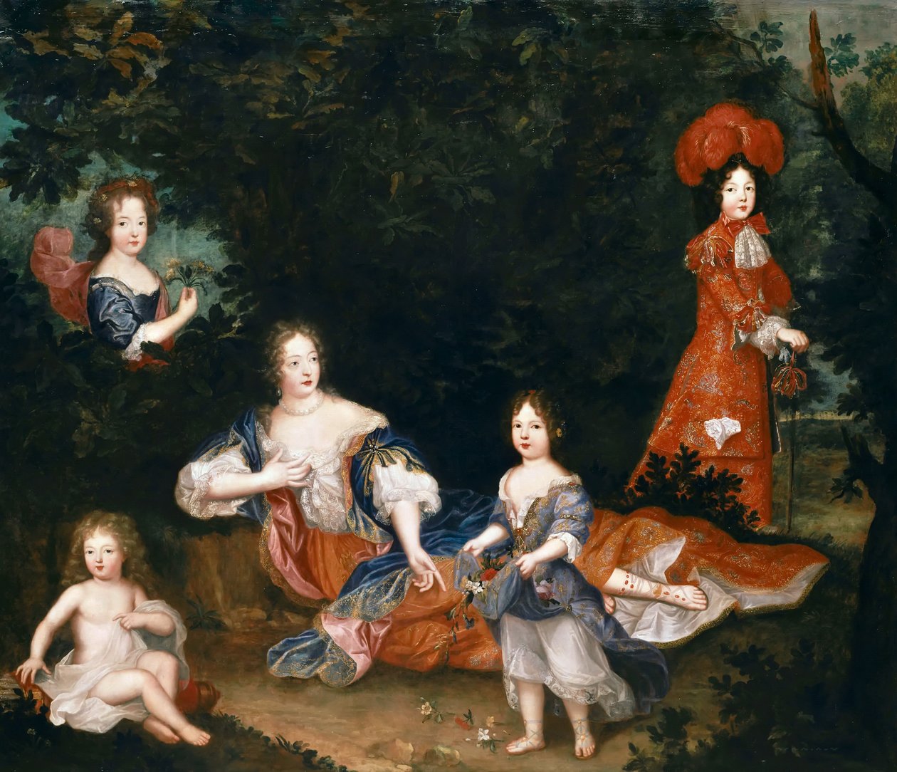 Françoise-Athénaïsde Rochechouart，蒙特斯潘侯爵夫人1640-1707年和她的孩子们 作者 不明