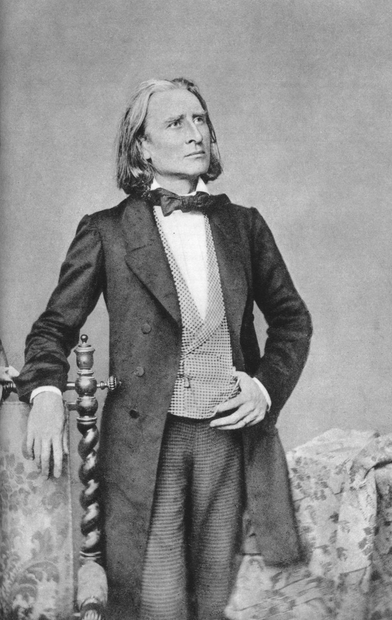 弗朗茨·李斯特（Franz Liszt），十九世纪匈牙利作曲家，钢琴家，指挥和老师 作者 不明