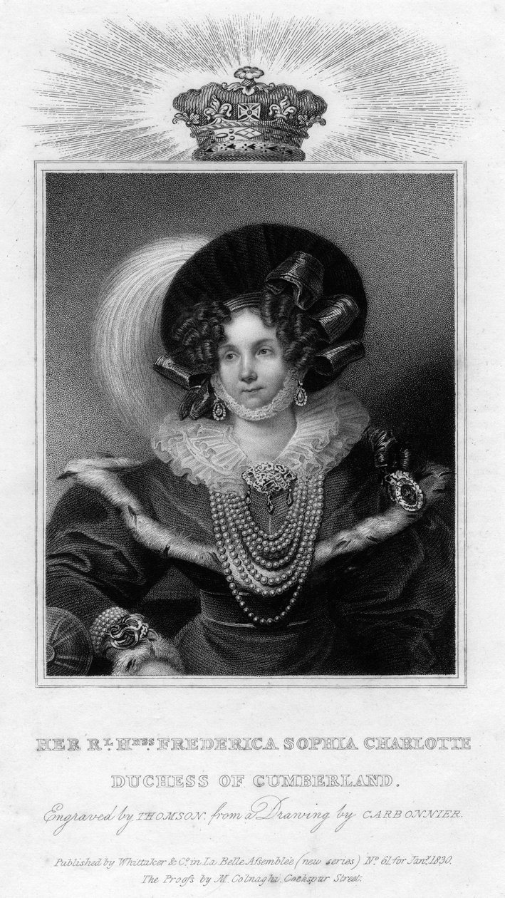 弗雷德里卡·索菲亚·夏洛特（Frederica Sophia Charlotte），坎伯兰公爵夫人，1830年 作者 不明