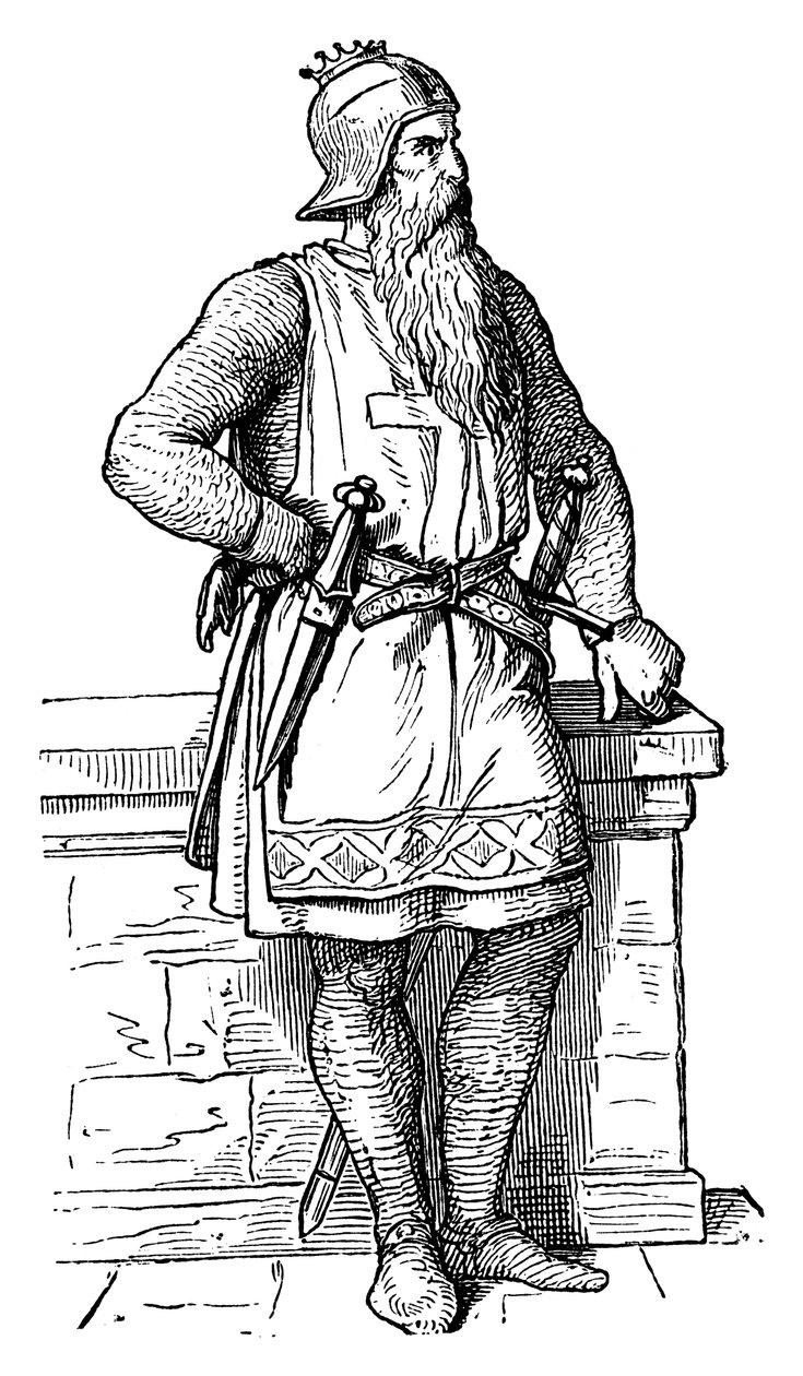 腓特烈一世（Frederick I），巴巴罗萨·雷德胡德（Barbarossa Redbeard）c1123-1190，圣罗马皇帝，十九世纪 作者 不明