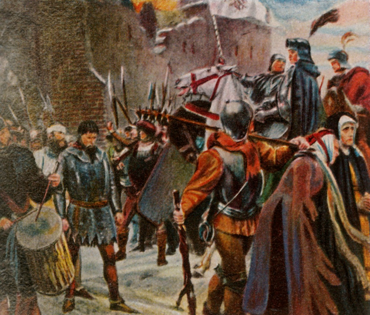勃兰登堡州（Brandenburg）的马格雷夫（Margrave）弗雷德里克一世（Frederick I）于1936年推翻了奎兹沃斯（Quitzows），1414年。 作者 不明