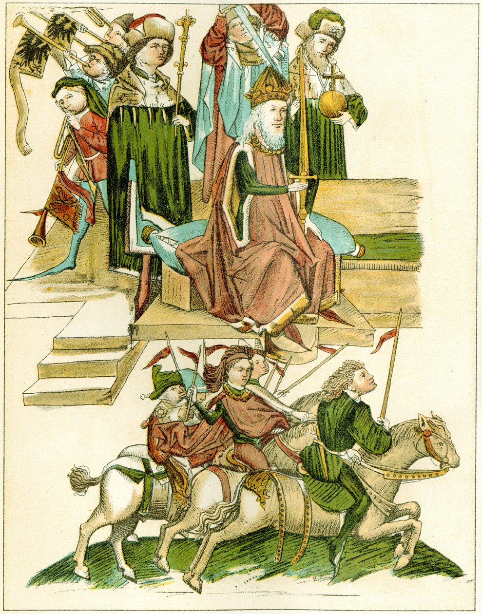 腓特烈一世（Frederick I）从Richentals插图编年史中获得插图的勃兰登堡副本c。 1440 作者 不明