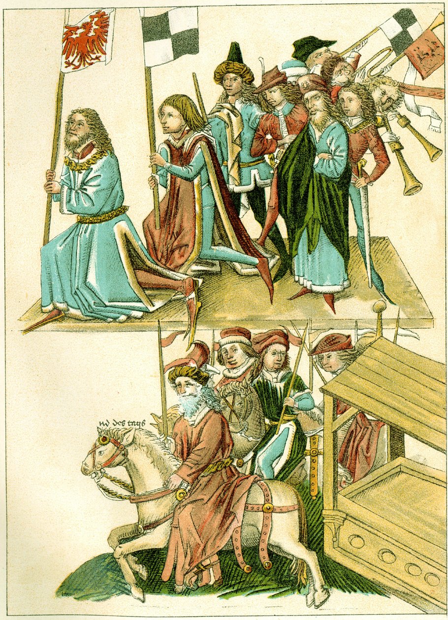 腓特烈一世（Frederick I）从Richentals插图编年史中获得插图的勃兰登堡副本c。 1440 作者 不明