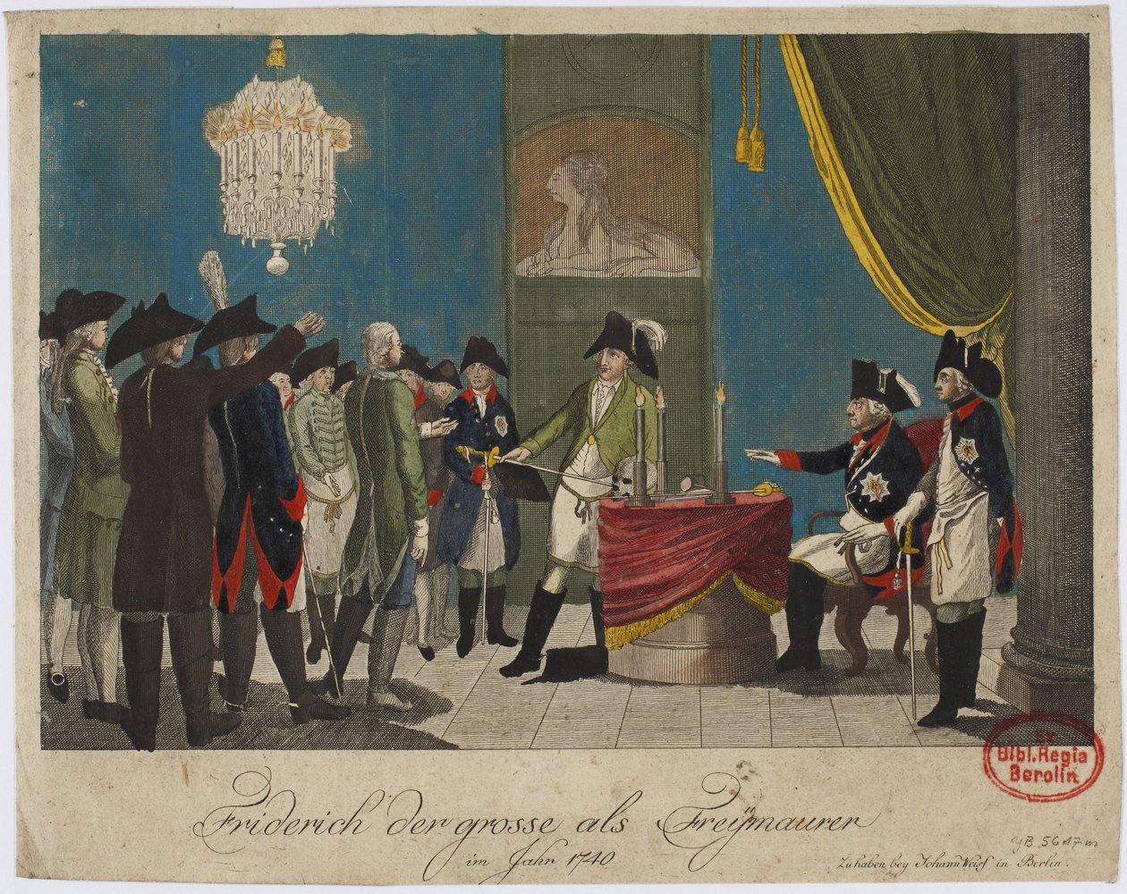 腓特烈大帝（Frederick the Great），1740年担任共济会会员 作者 不明