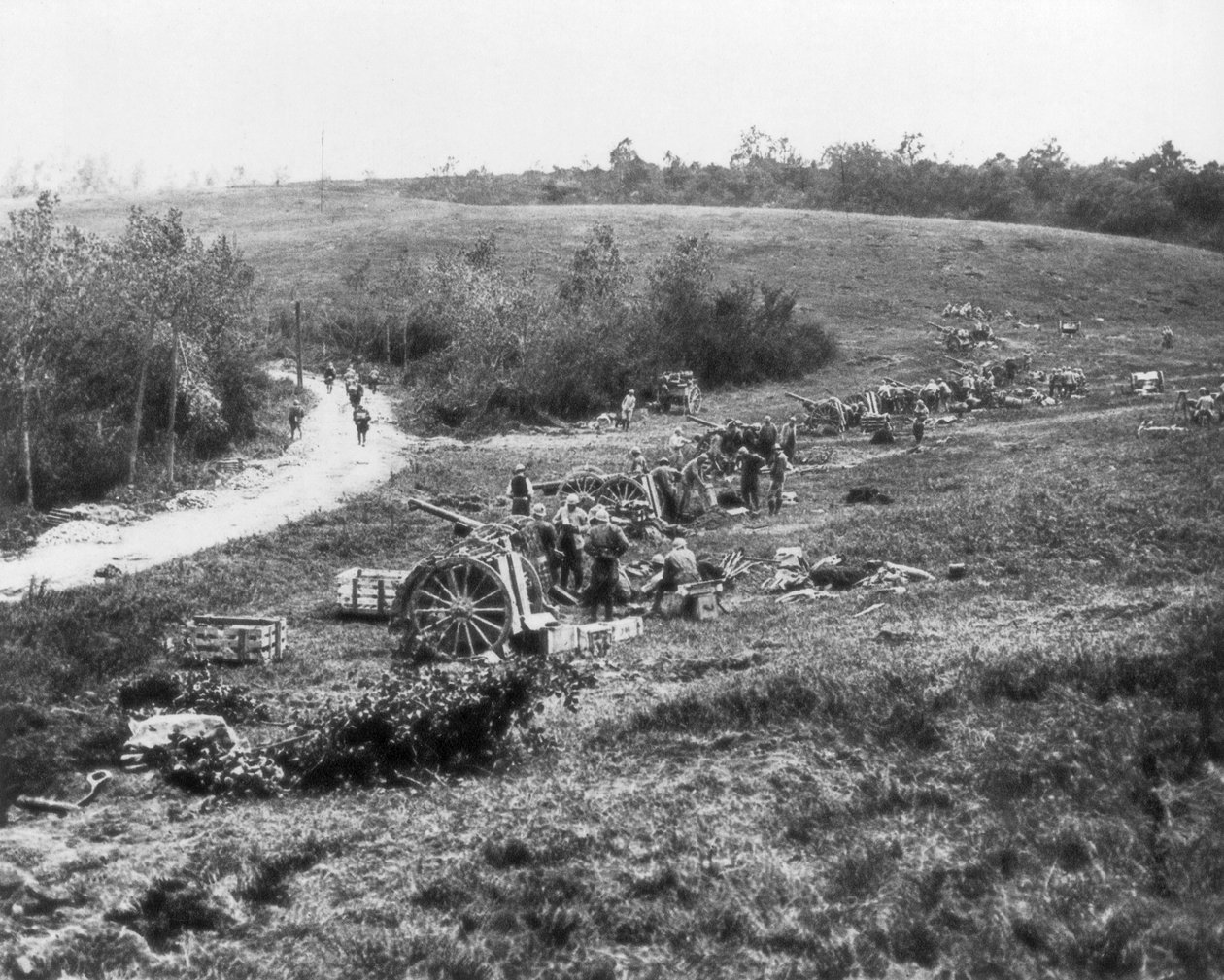 法国第75炮兵连，1918年7月18日，法国埃纳 作者 不明
