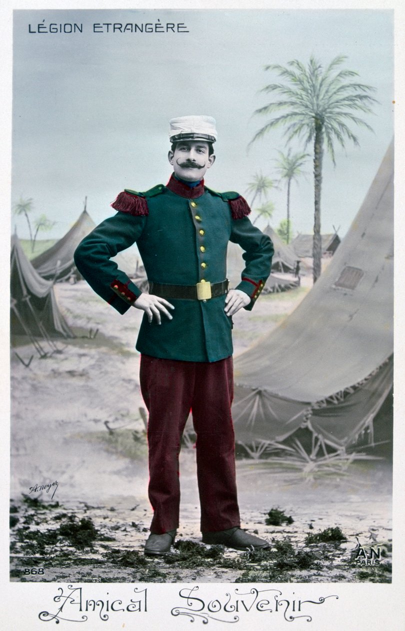法国外籍兵团明信片，c1900 作者 不明