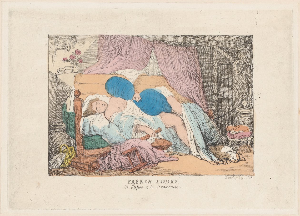 法国的奢侈品，或称Repos a la Francaise，1800-20.，1800-20. 作者 不明