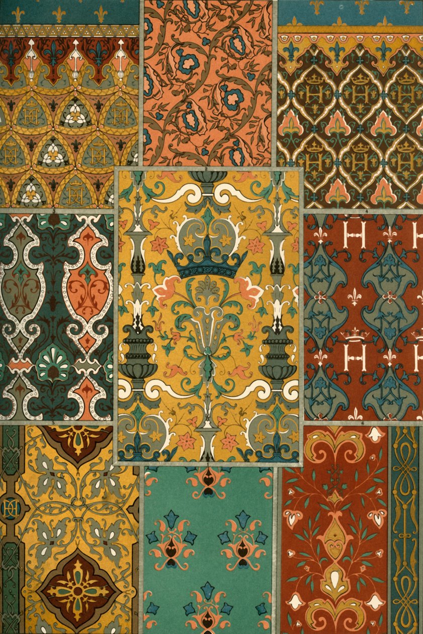法国文艺复兴时期的地毯画，1898年。 作者 不明