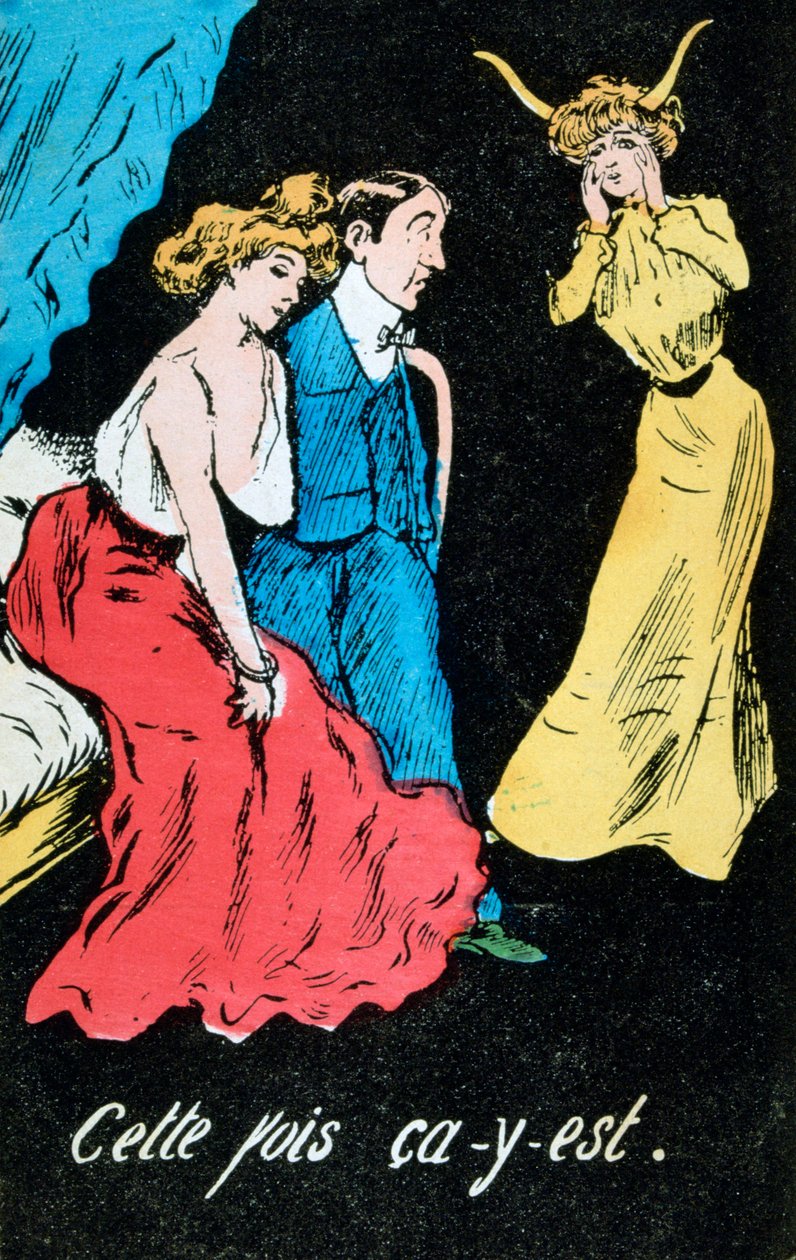 法国通奸漫画明信片，c1900 作者 不明