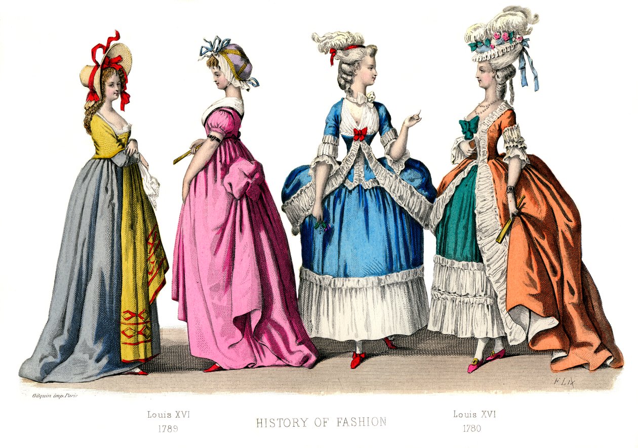 法国服装：路易十六，1882年 作者 不明