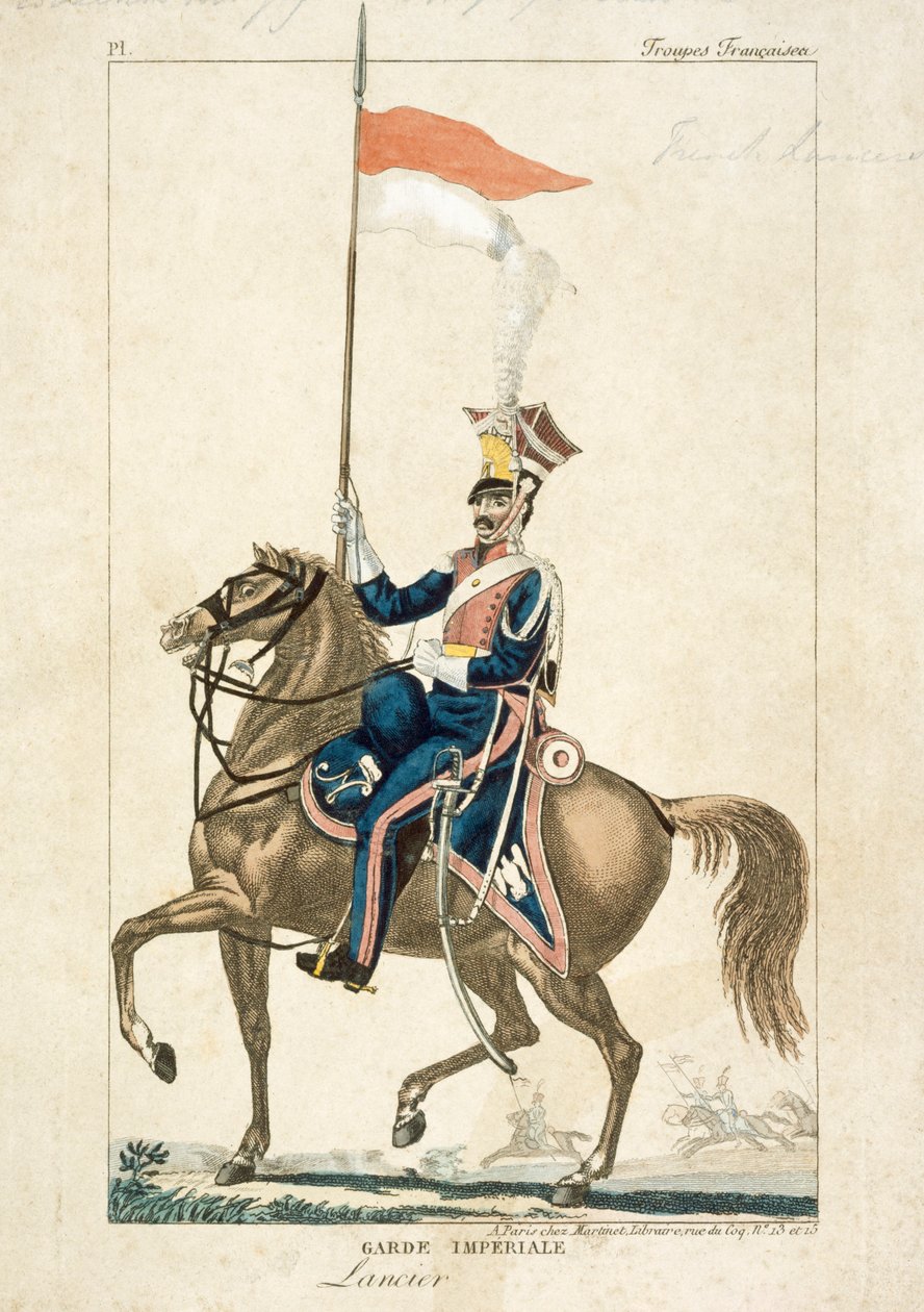 帝国卫队的法国长矛手，拿破仑战争，约1815年 作者 不明