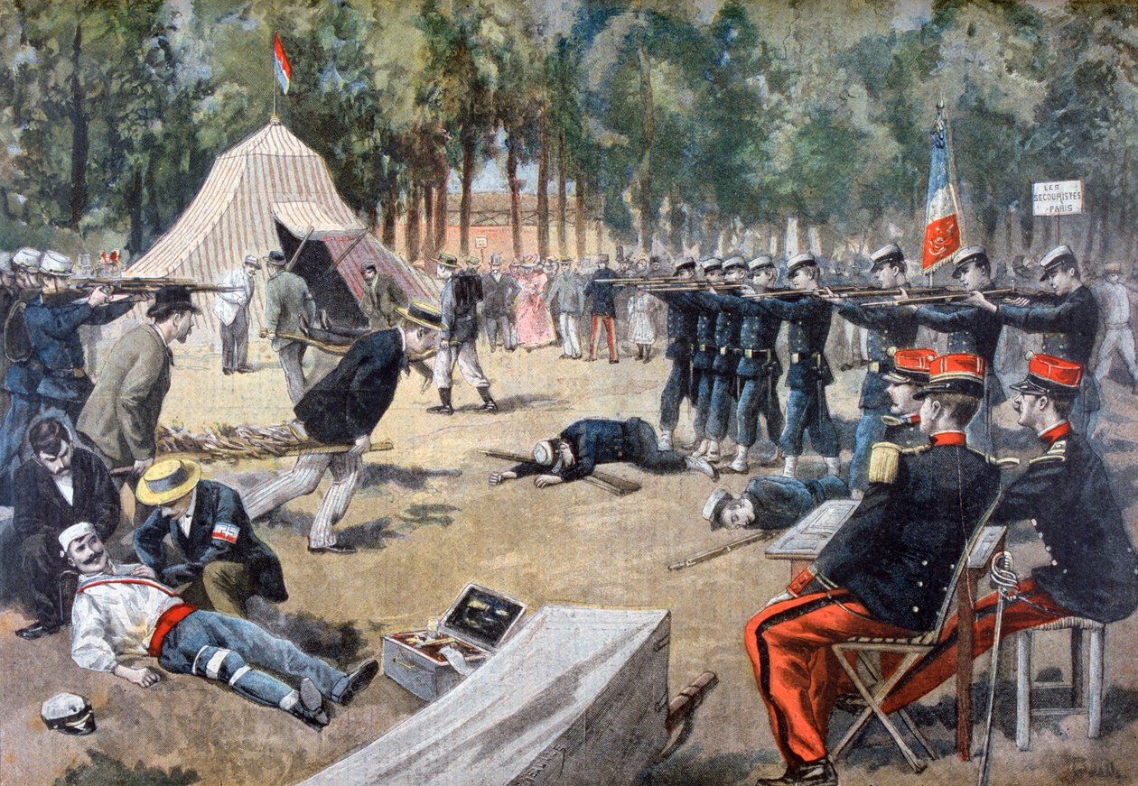 法国军事演习：急救人员，1897年 作者 不明