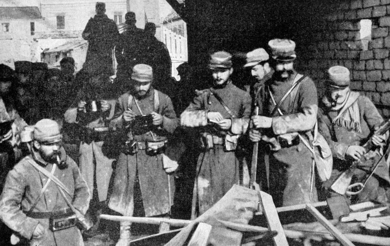 第一次世界大战，1915年法国香槟的法国士兵安息 作者 不明