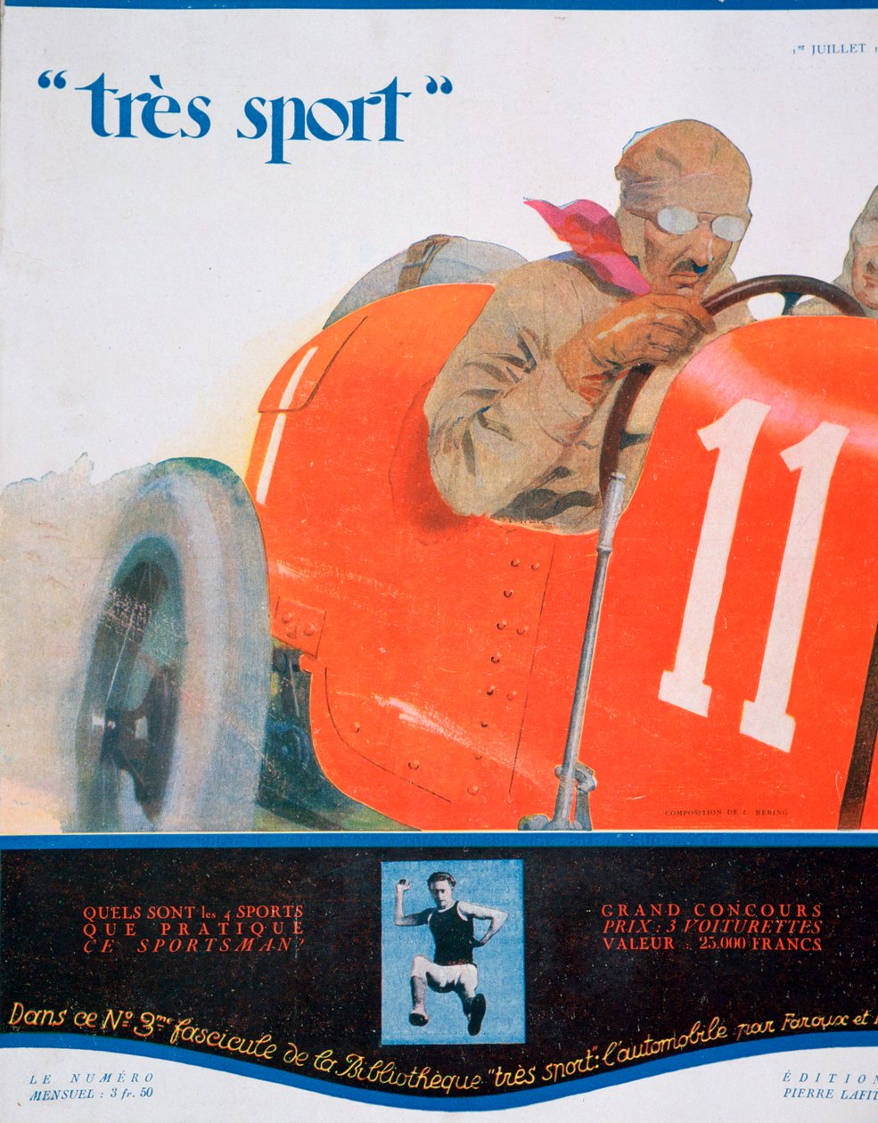 《 Tres Sport》杂志的封面插图，1922年7月 作者 不明