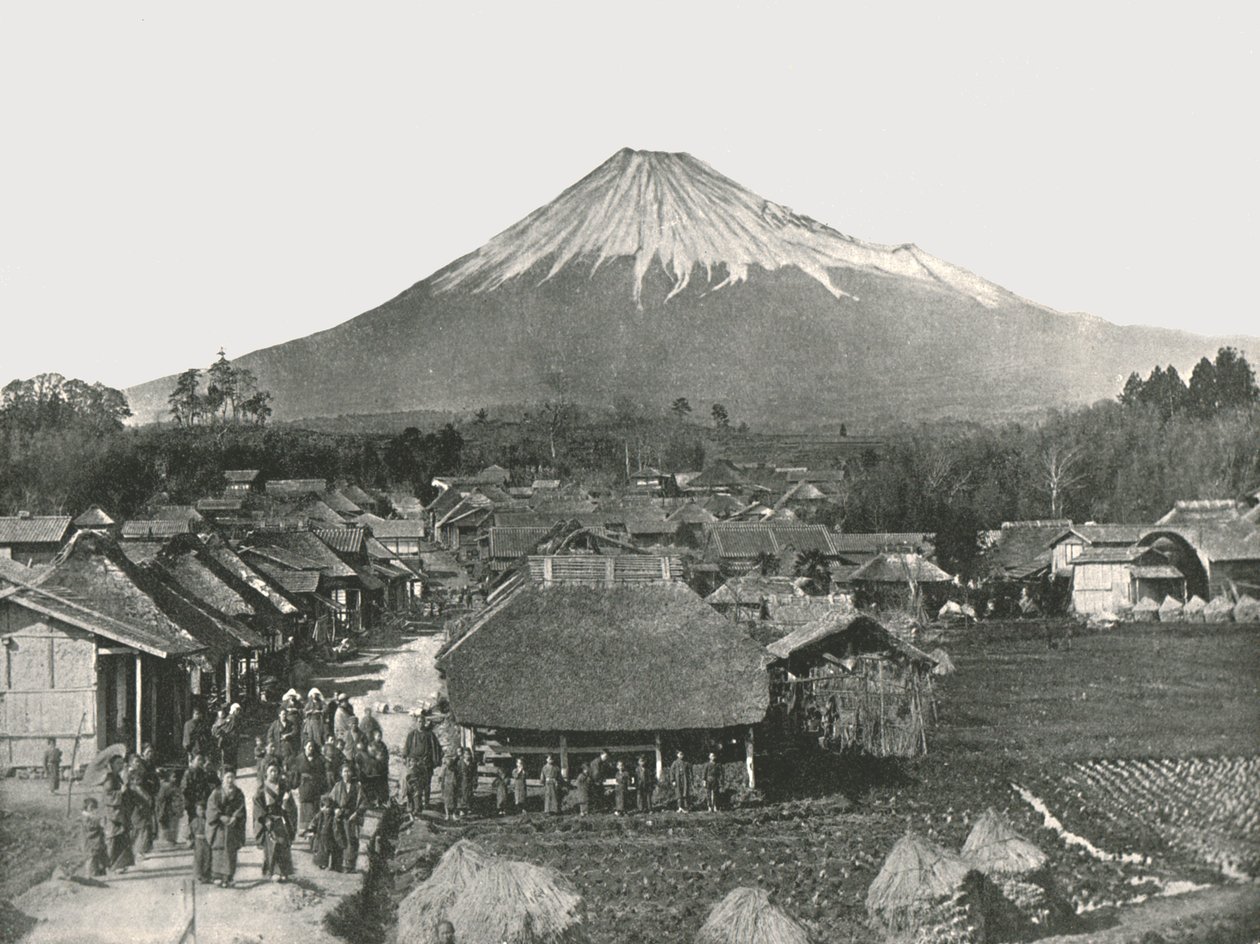 1895年，日本吉祖米村，富士山，圣山。 作者 不明