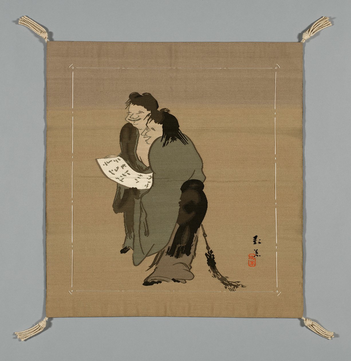 Fukusa礼品封面，日本，江户时代后期1789-1868年明治时代1868-1912年，19世纪。 作者 不明