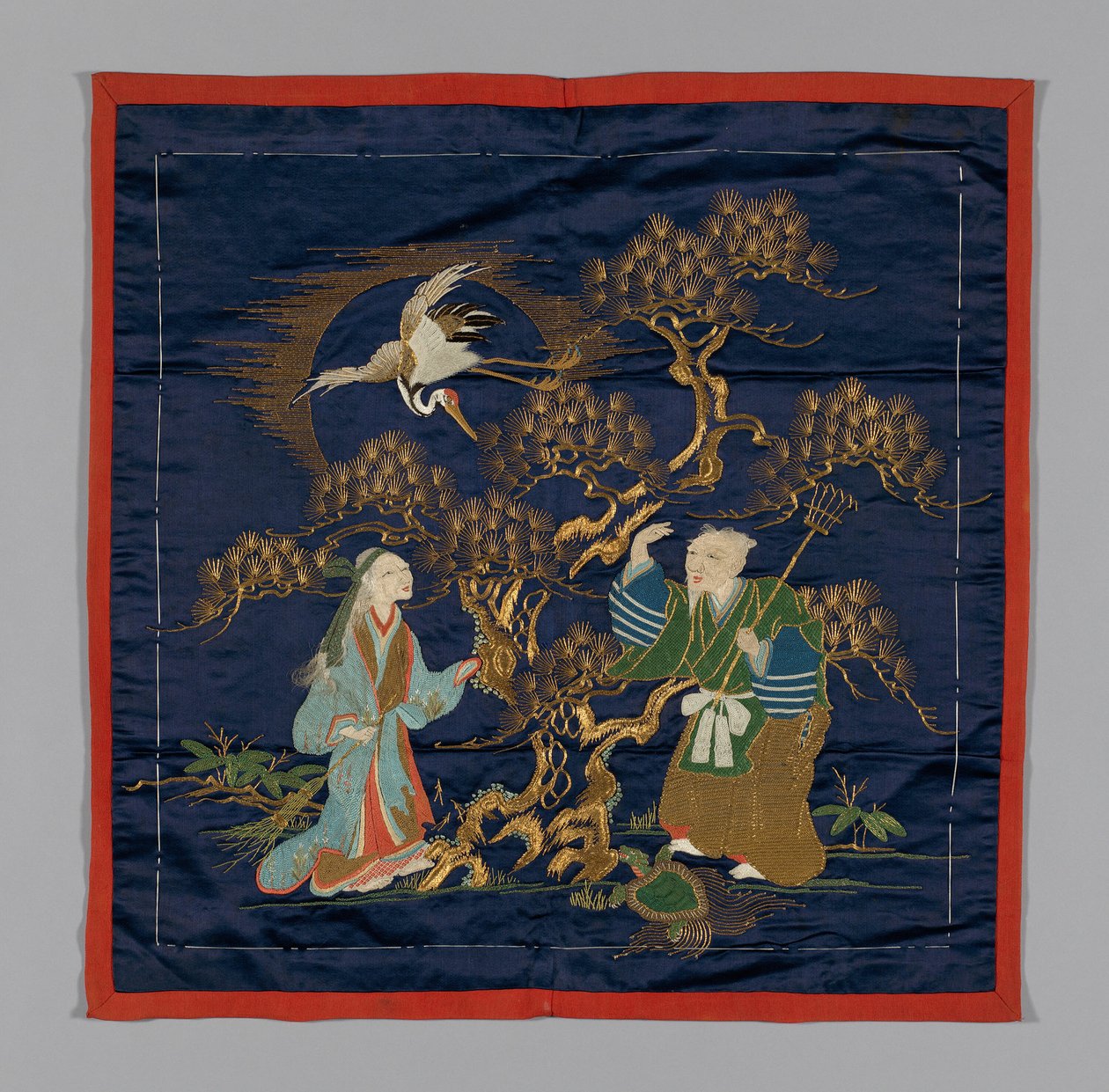 Fukusa礼品封面，日本，江户时代后期1789-1868年 明治时代1868-1912年，19世纪末。 作者 不明