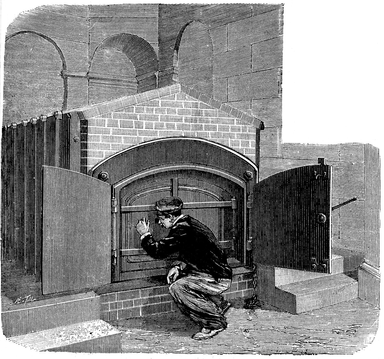 即将安装在巴黎Pere la Chaise火葬场内的那种炉子，1888年 作者 不明