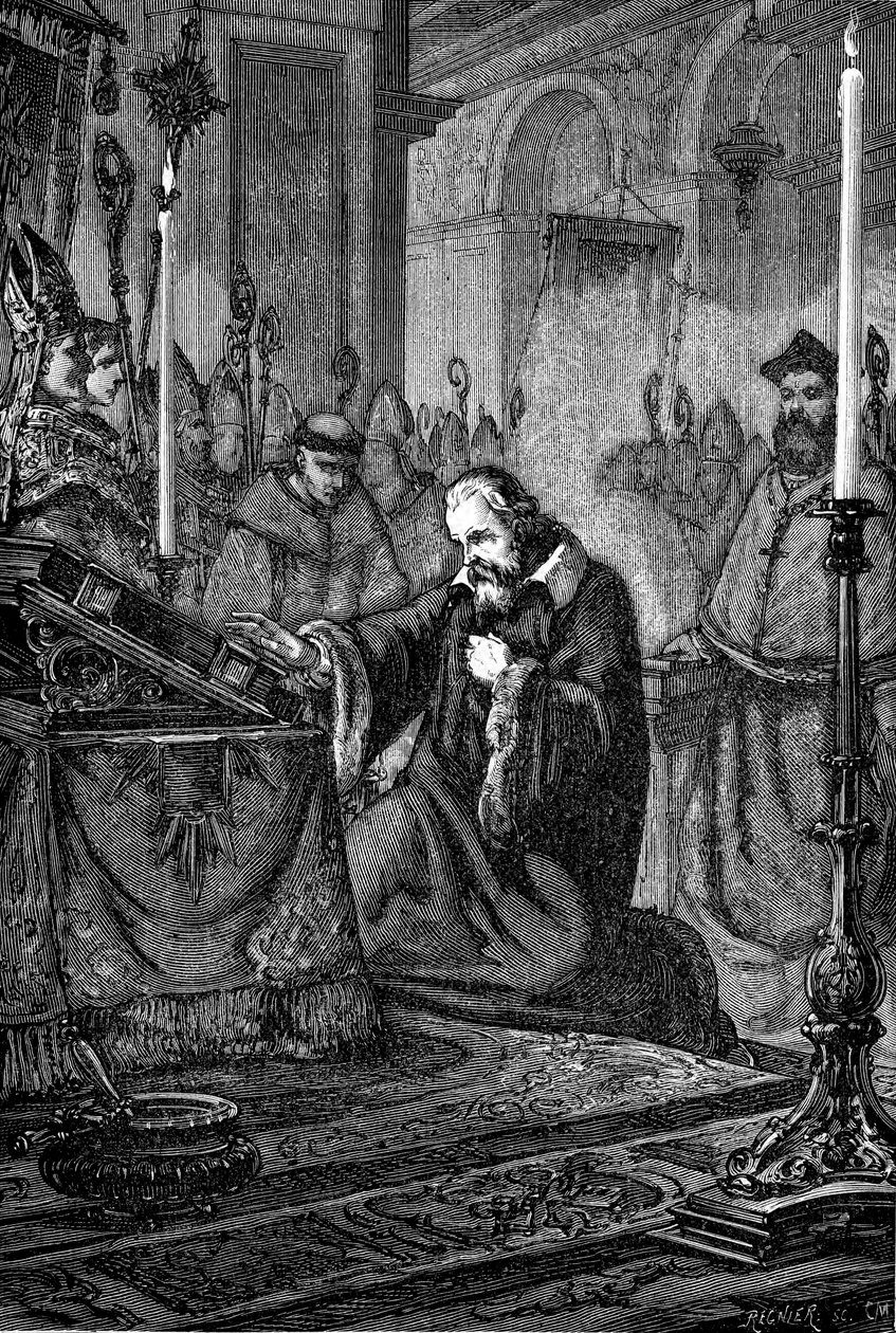 Galileo Galilei，意大利天文学家和数学家退隐，1633年1880年 作者 不明