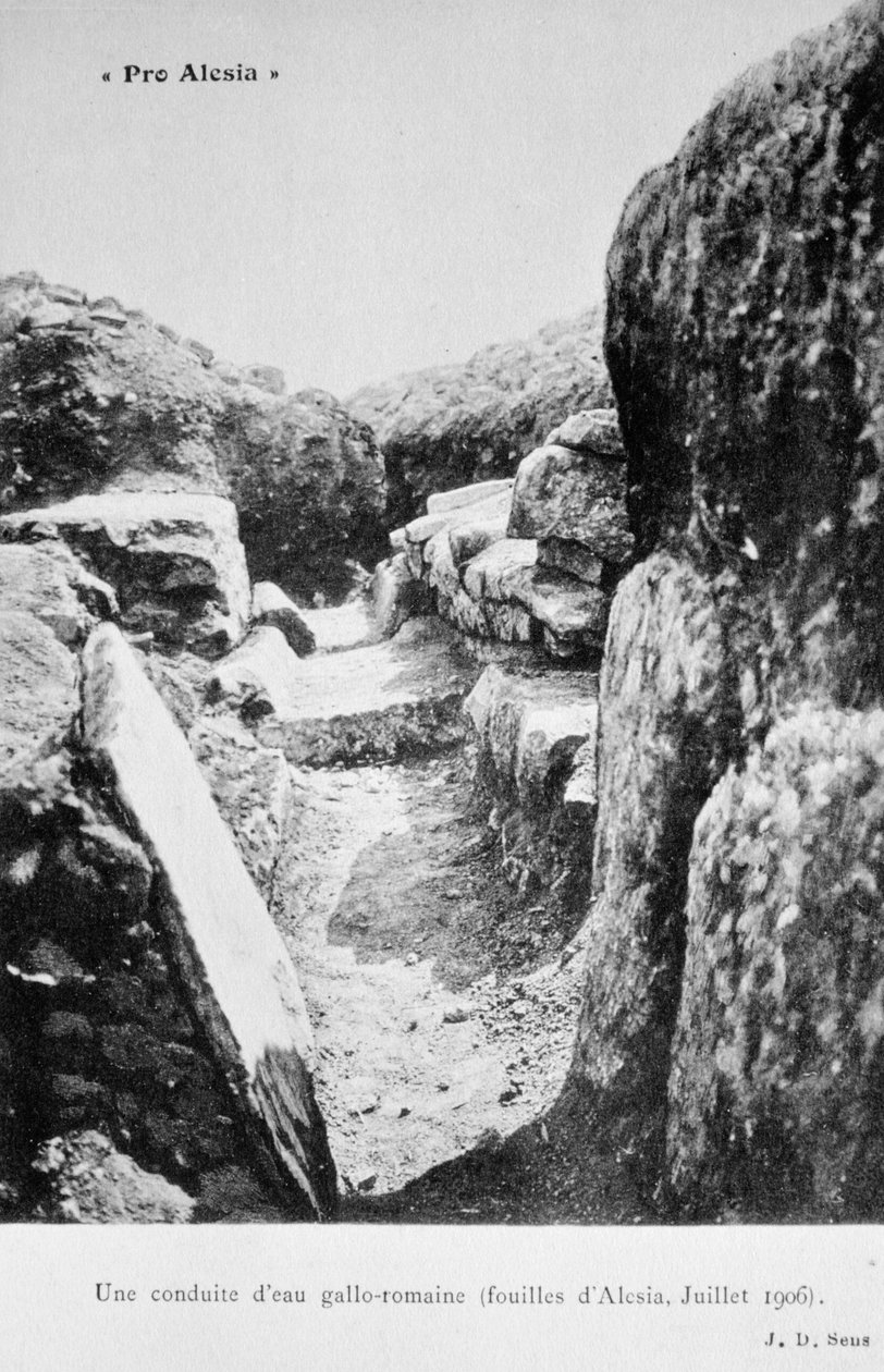 加洛罗马输水管道，Alesia的发掘，1906年7月 作者 不明