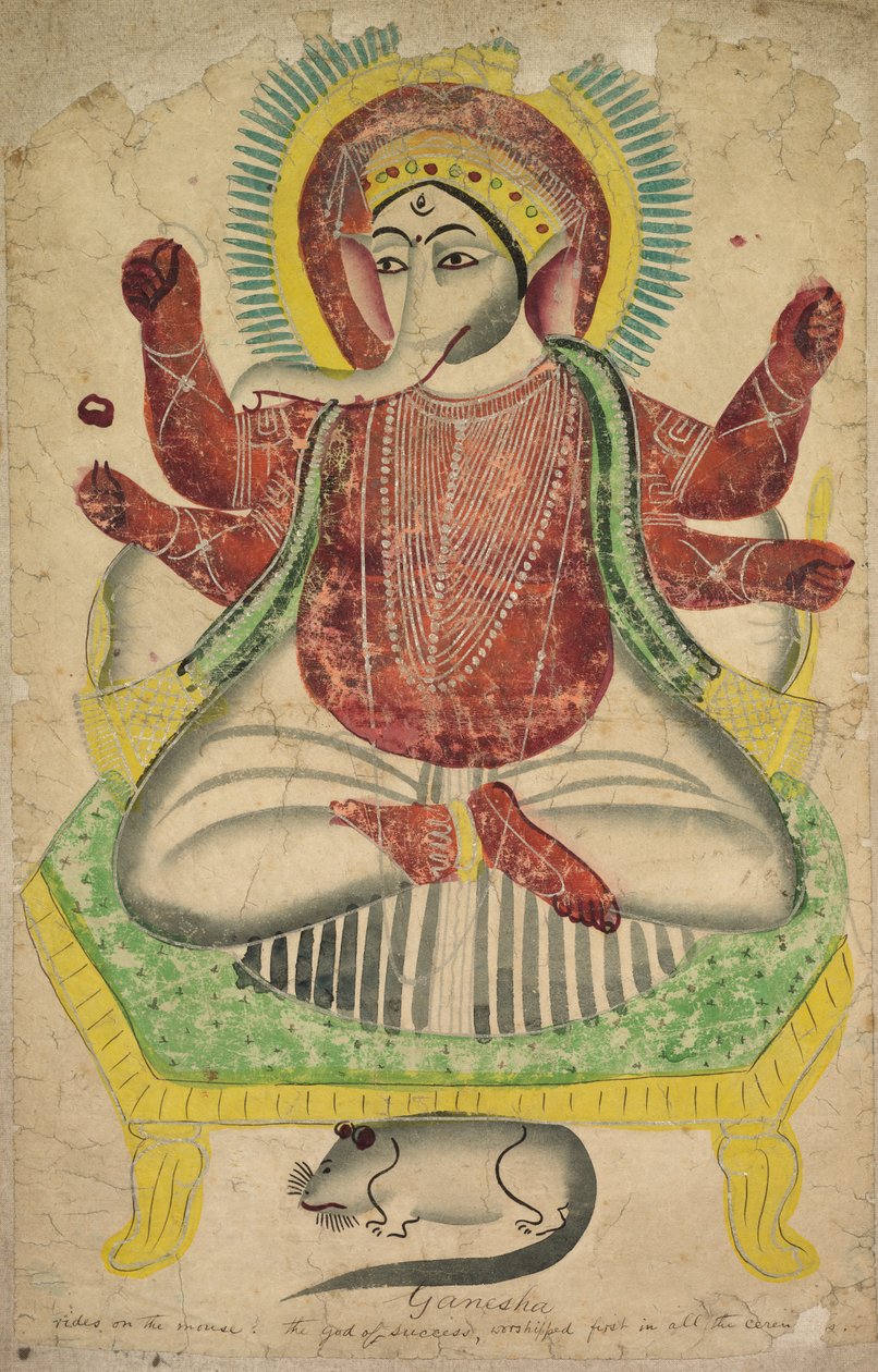 甘尼萨（Ganesha），1800年代。 作者 不明