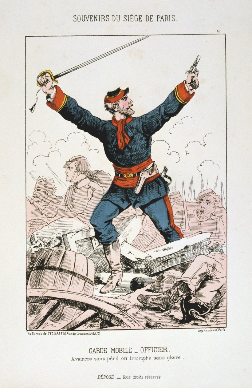 机动警卫队-巴黎围困军官，1870-1871年 作者 不明