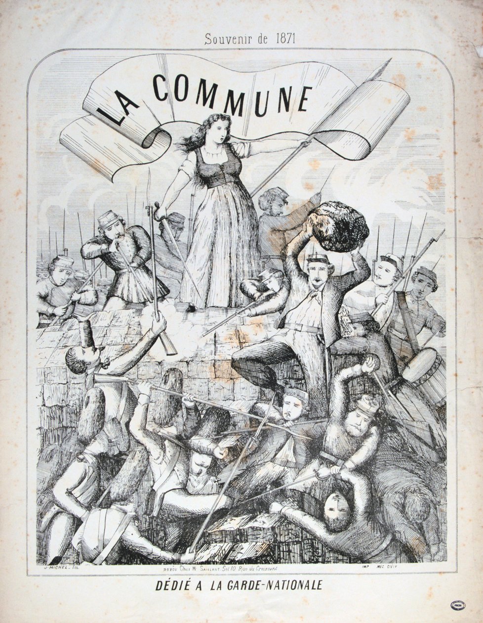 国民警卫队，巴黎公社，1871年。 作者 不明