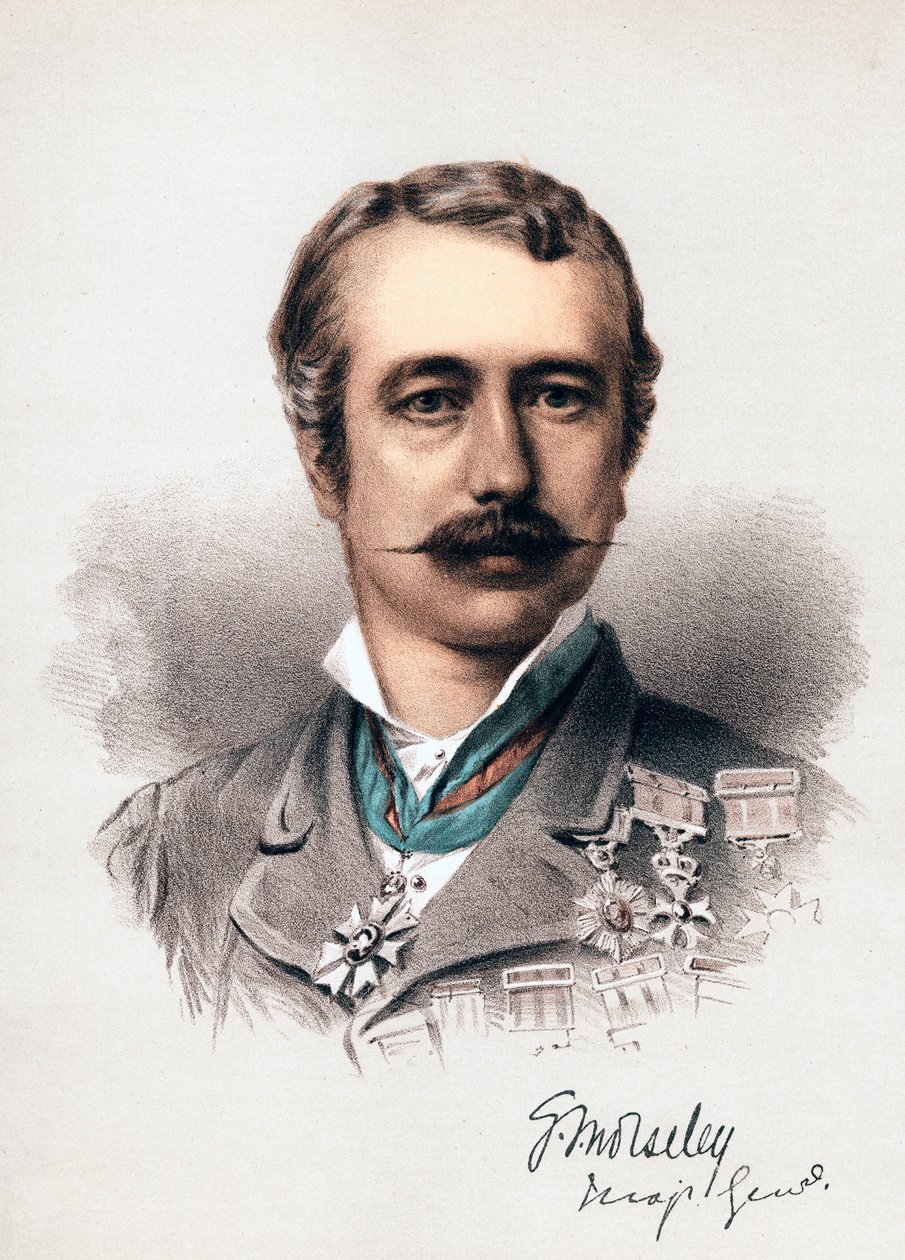 石榴石约瑟夫·沃尔瑟利（Garnet Joseph Wolseley），沃尔瑟利子爵，爱尔兰出生的英国士兵，c1880 作者 不明