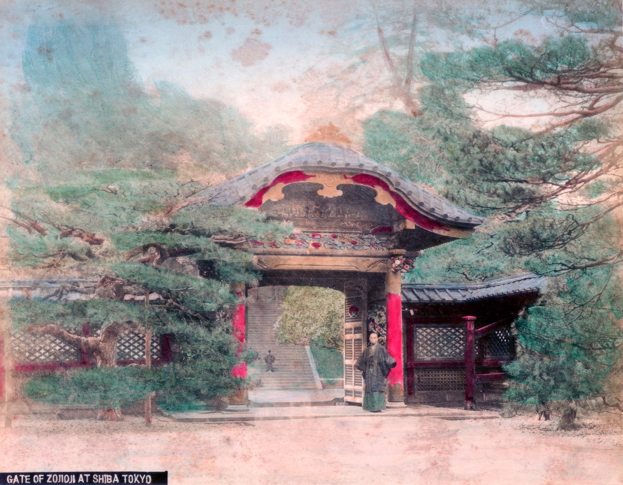 东京芝公园左上寺佛教寺庙大门 作者 不明