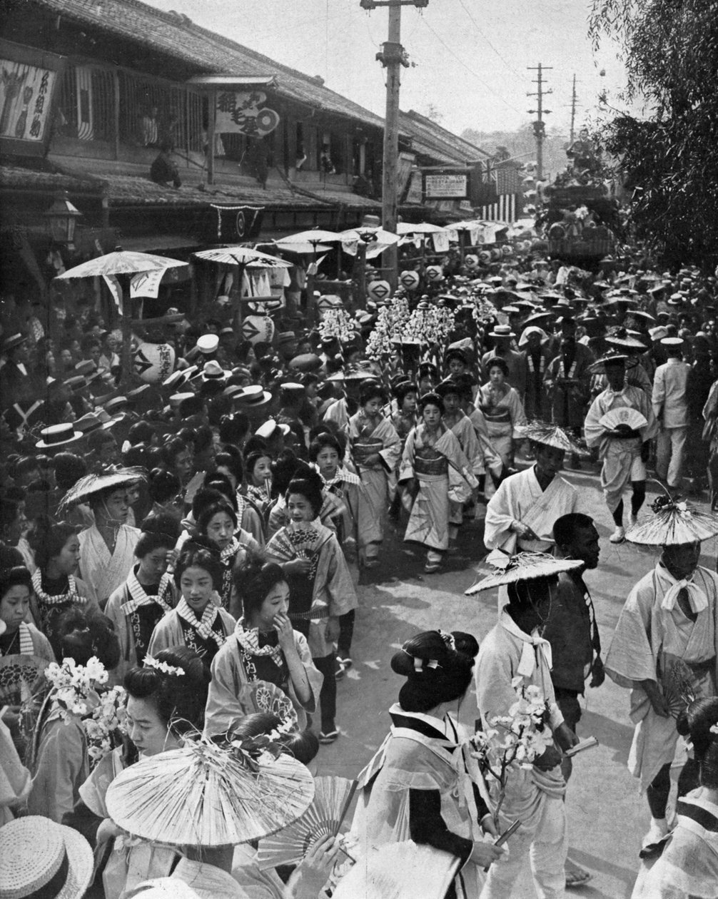 艺ish游行，日本横滨禧年，1909年 作者 不明