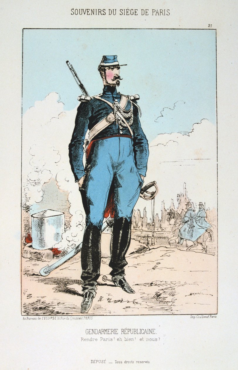 宪兵共和党，法兰西-普鲁斯战争，巴黎围困，1870-1871年。 作者 不明