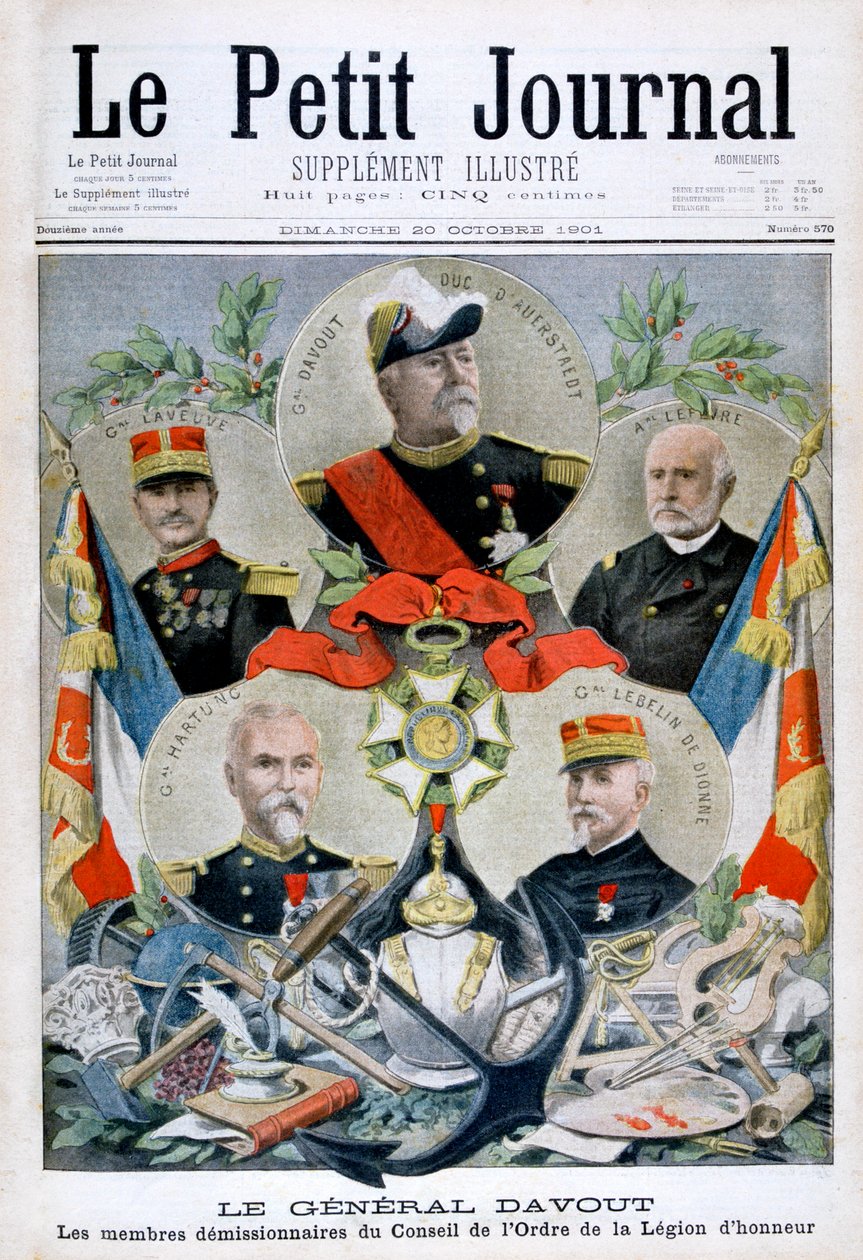 达沃特将军和德洪内尔军团理事会成员，1901年 作者 不明