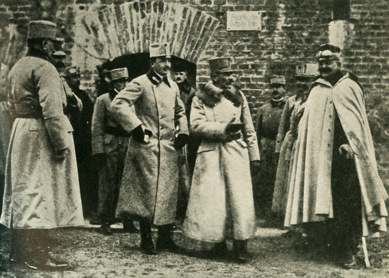 Kusmanek将军和弗朗西斯·约瑟夫亲王在第一次世界大战的Przemysl堡垒，1915年，c1920年。 作者 不明