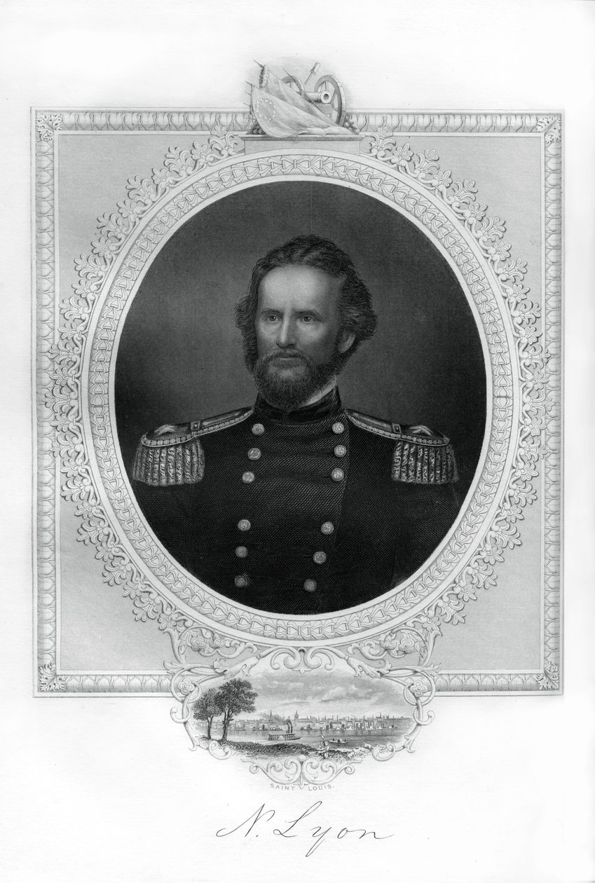 纳撒尼尔·里昂将军（Nathaniel Lyon），1862年至1867年在美国内战中担任联合将军 作者 不明