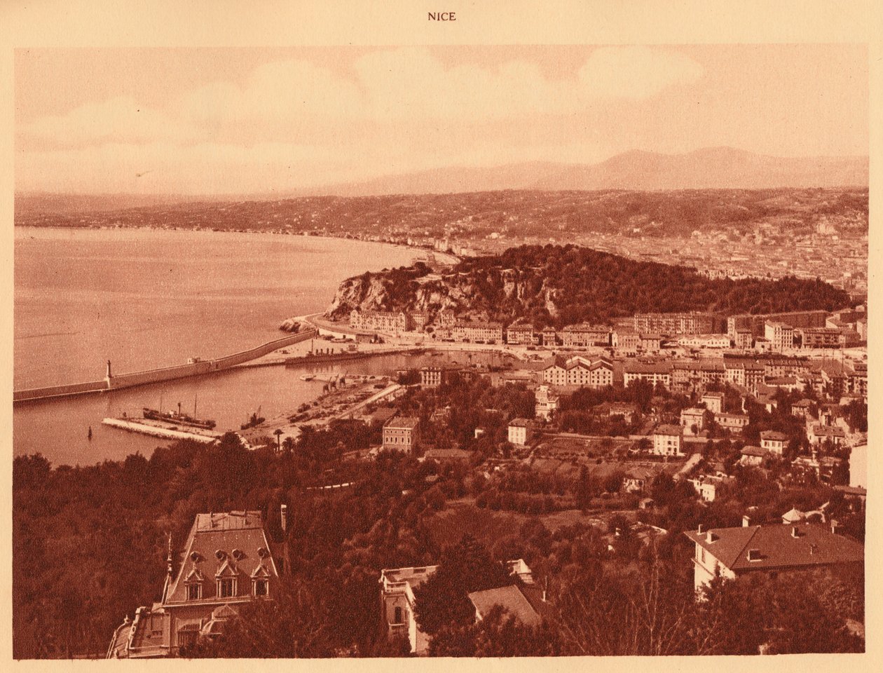 尼斯全景，1930年。 作者 不明