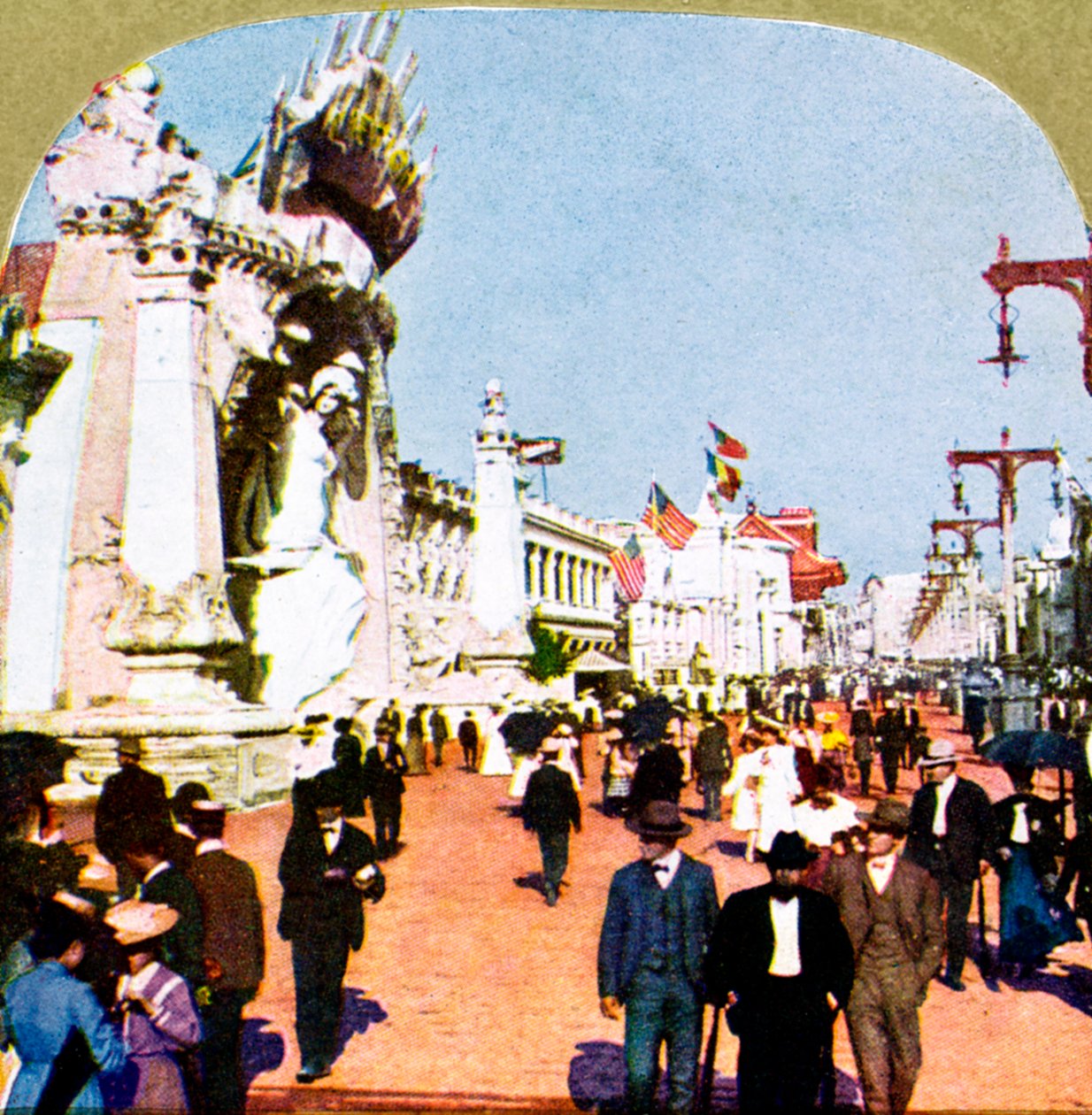 1904年，美国密苏里州圣路易斯，世博会上的长矛全景图 作者 不明
