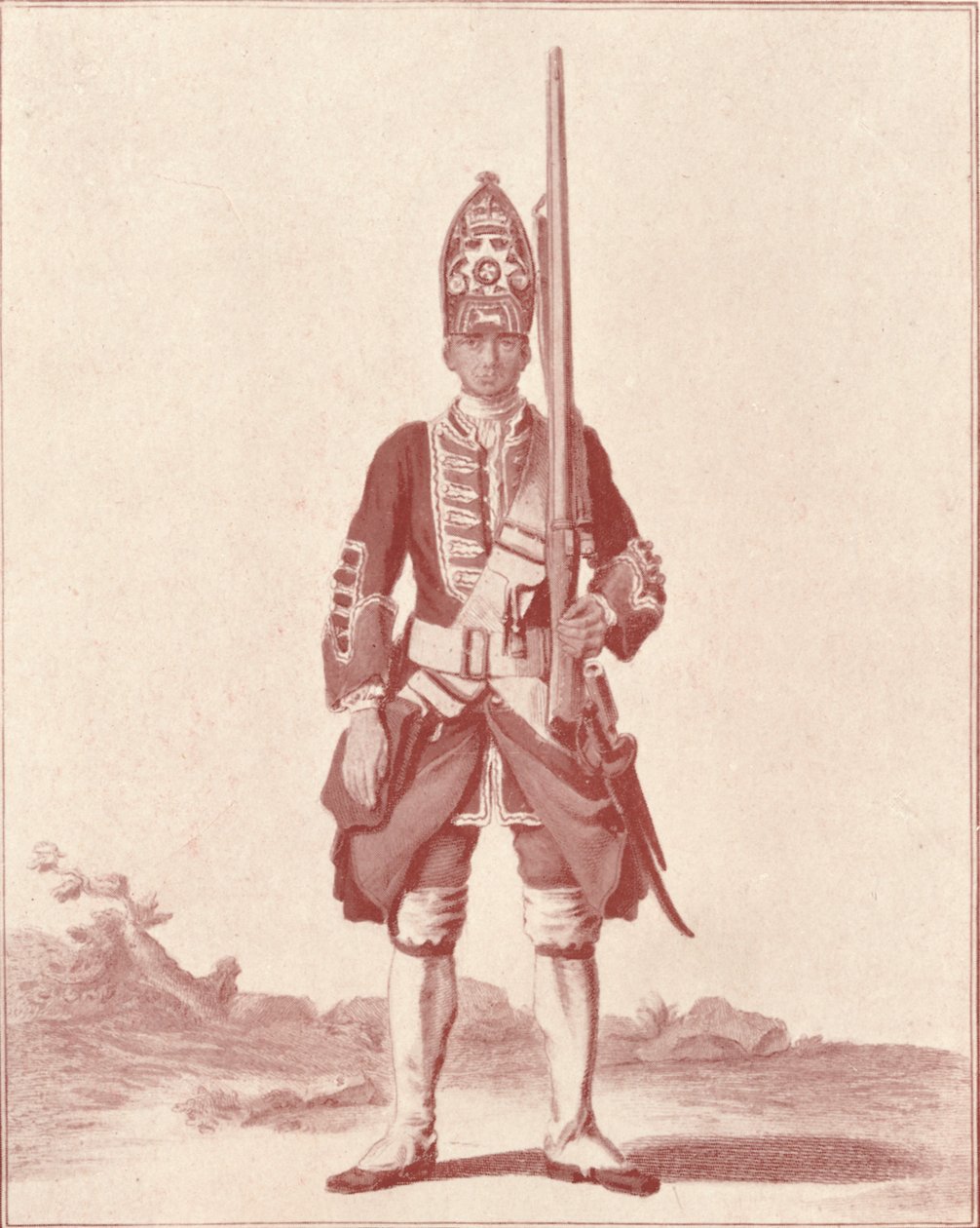 绅士，第七届皇家Fusiliers 1742年，1742年1909年 作者 不明