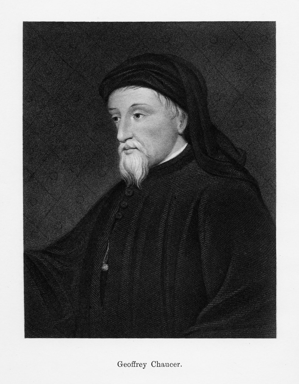 杰弗里·乔uc（Geoffrey Chaucer），英国作家，诗人，哲学家，官僚和外交官，十九世纪 作者 不明