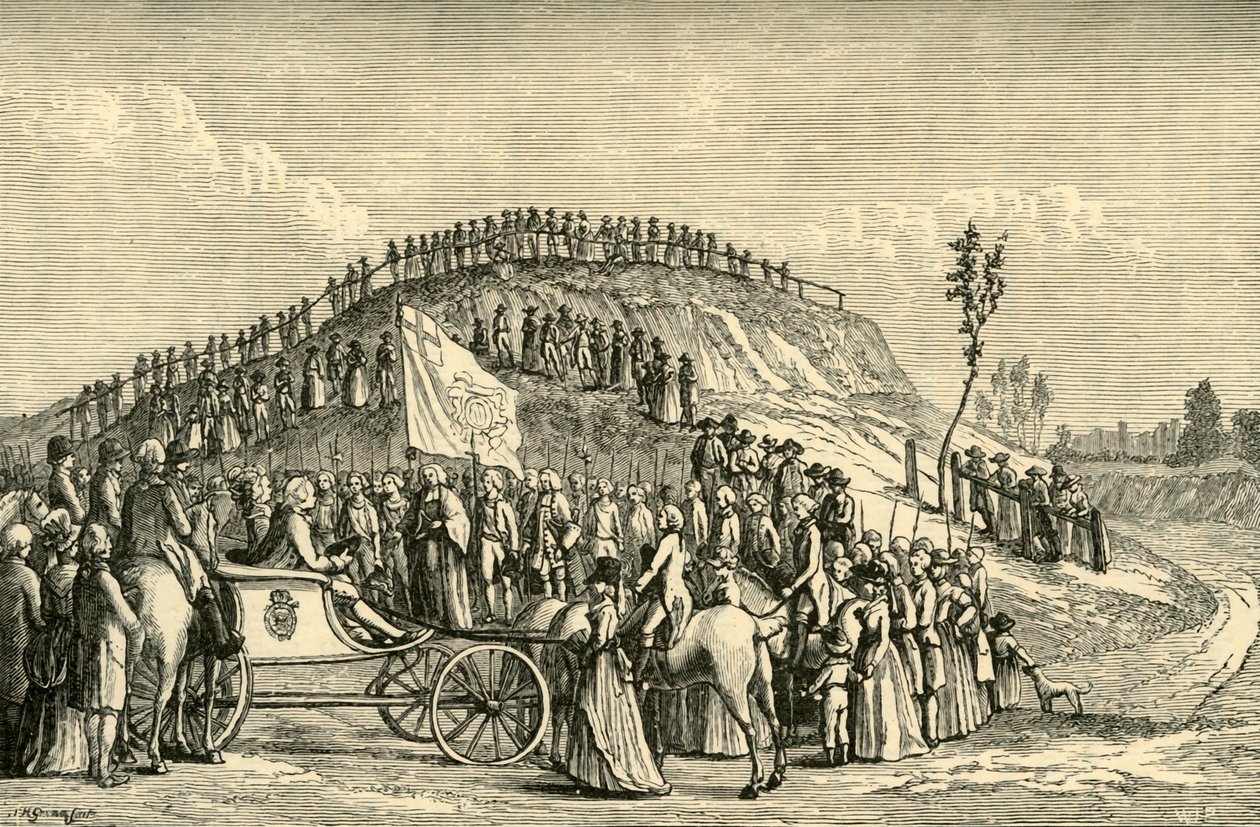 乔治三世和夏洛特女王（Queen Charlotte）在伊顿蒙特（Eton Montem），1778年，1911年。 作者 不明