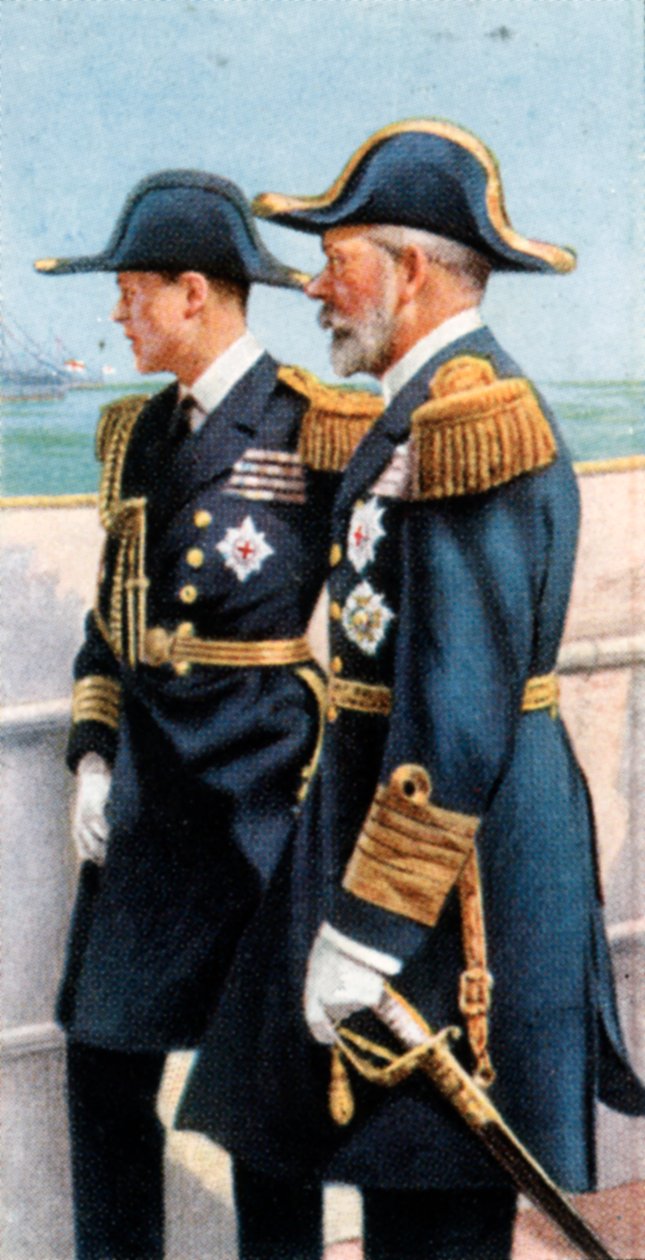 乔治五世和威尔士亲王对舰队进行评论，1924年7月26日，c1935年 作者 不明