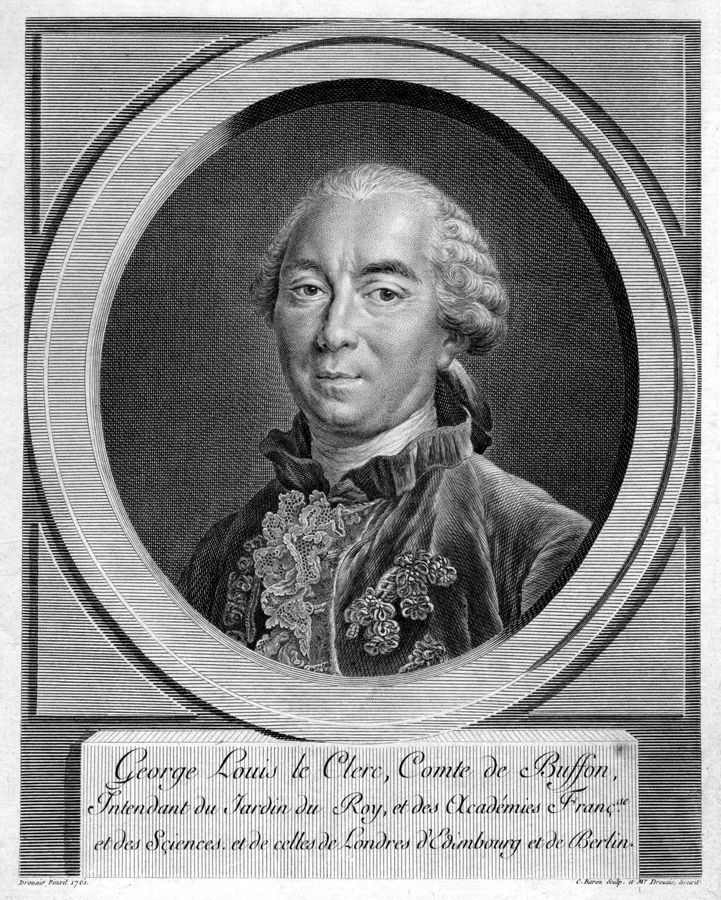 乔治·路易斯·勒克莱尔（Georges-Louis Leclerc），法国博物学家孔德·杜布冯（Comte du Buffon），1761年 作者 不明