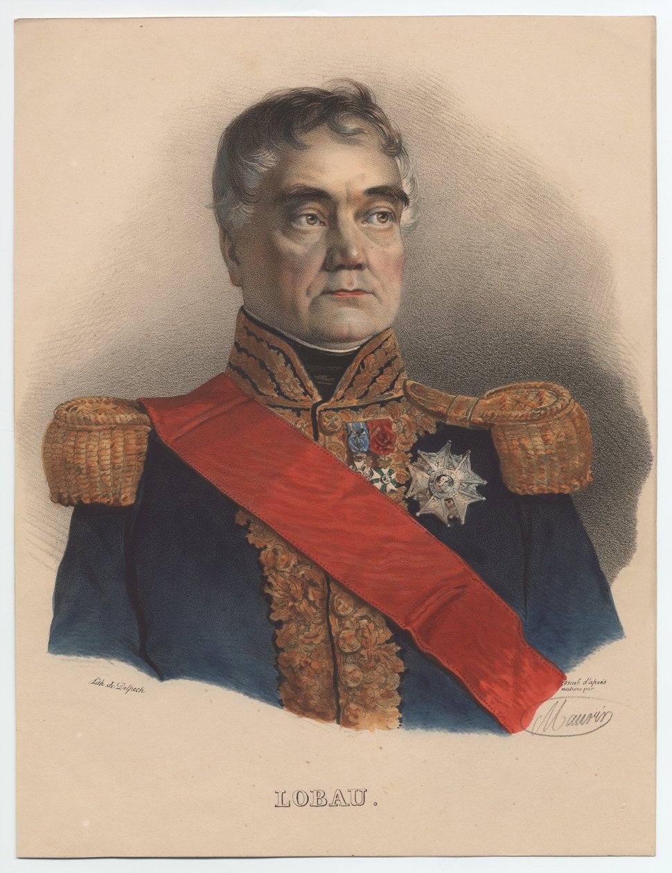 乔治·穆顿·洛鲍（Georges Mouton de Lobau）1770-1838年，法国元帅，1835年 作者 不明