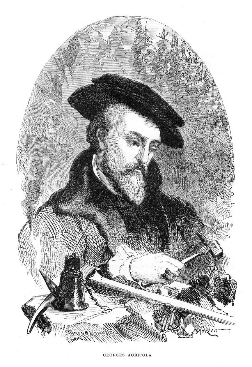 Georgius Agricola，16世纪德国医师，矿物学家和冶金学家 作者 不明