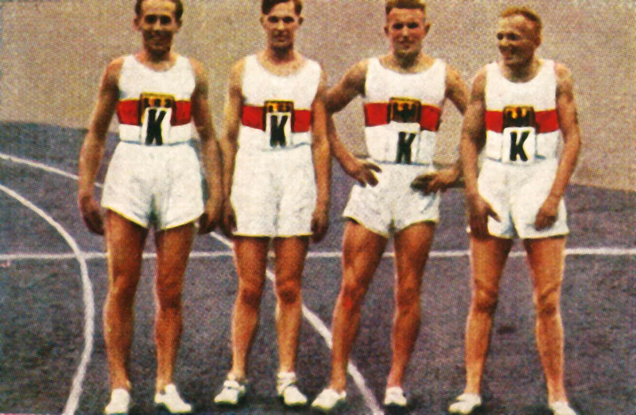 德国4 x 400m男子接力队，1928年。 作者 不明