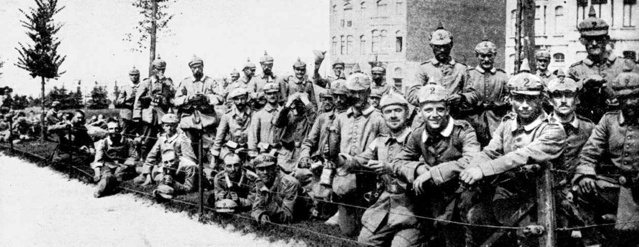 第一次世界大战，1914年在布鲁塞尔的德国皇家卫队 作者 不明