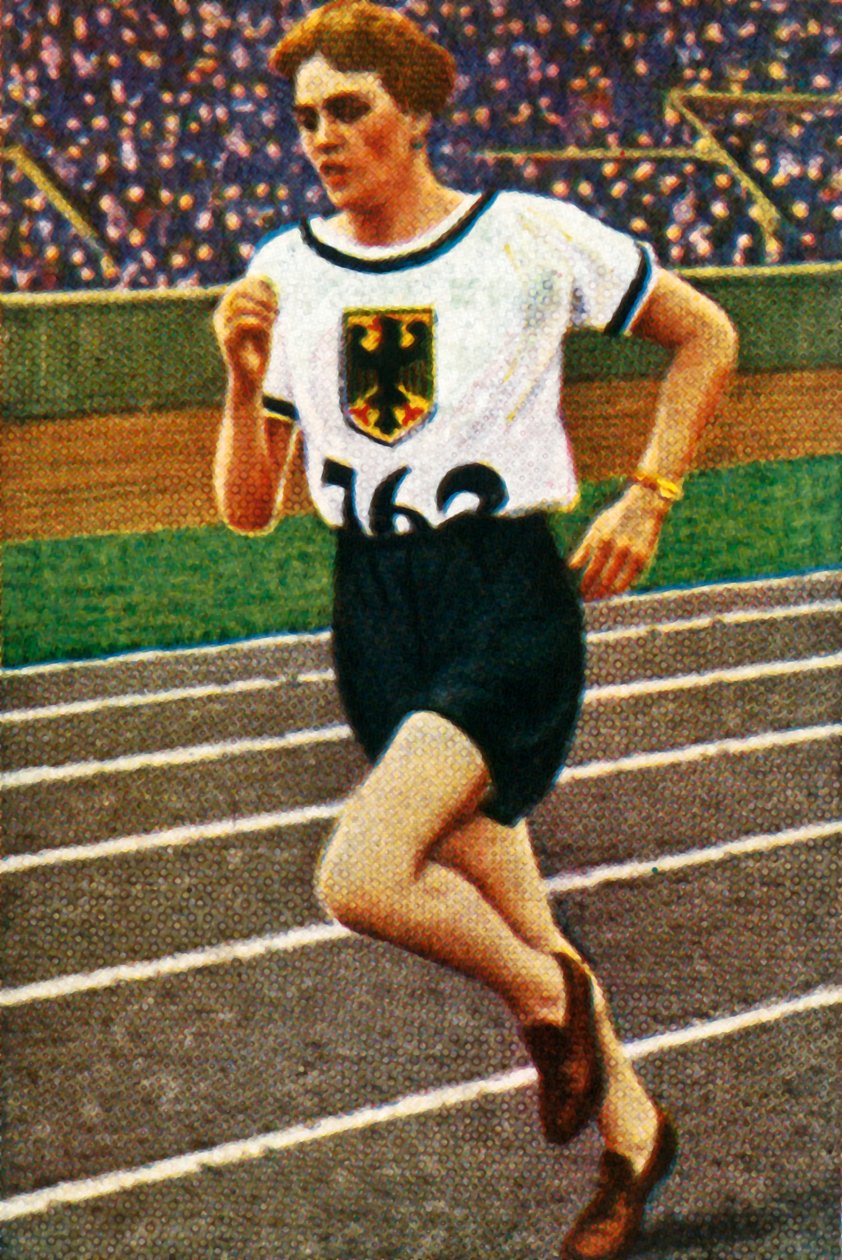 德国选手莉娜·拉德克（Lina Radke），1928年。 作者 不明