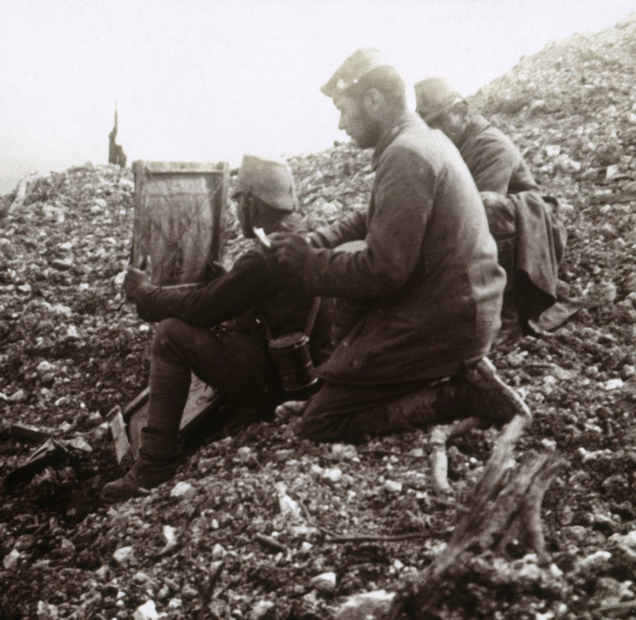 法国北部凡尔登沃克斯要塞外的德国信号机，c1914-c1918 作者 不明