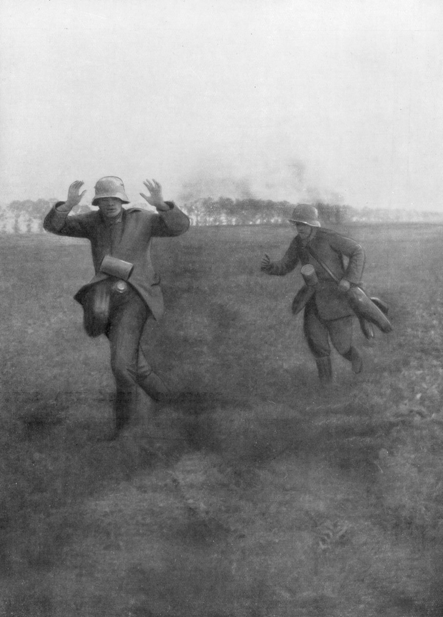 1918年7月18日，在Soissons以南的Vierzy附近投降的德国士兵 作者 不明